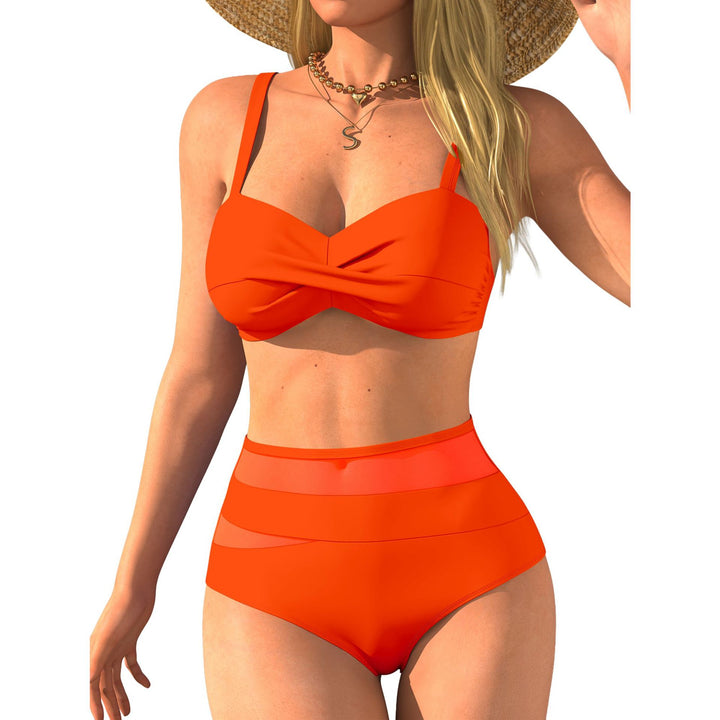 Damen Hochtaillierter Bikini mit modischem Twist Drune