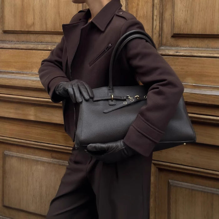 Damen modische cropped Jacke im minimalistischen Stil mit Taschen Drune
