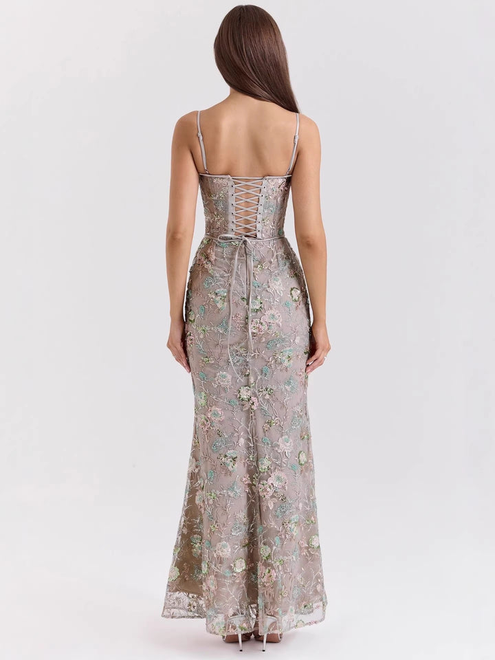 Damen Glamouröses Abendkleid mit funkelnden Pailletten Drune