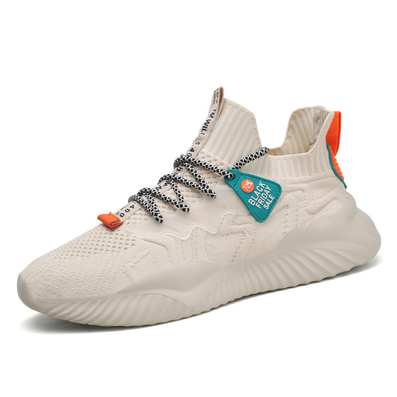 Damen sportliche Obermaterial-Stretch Sneakers mit rutschfester Sohle und hohem Komfort Drune