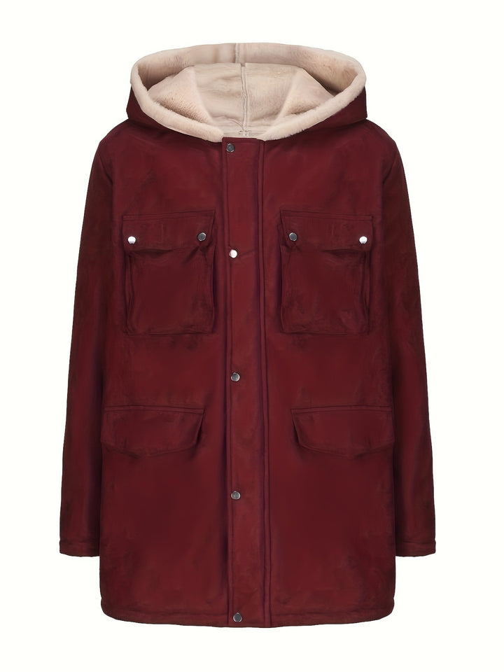 Damen modische Jacke mit weichem Futter und praktischen Taschen Drune