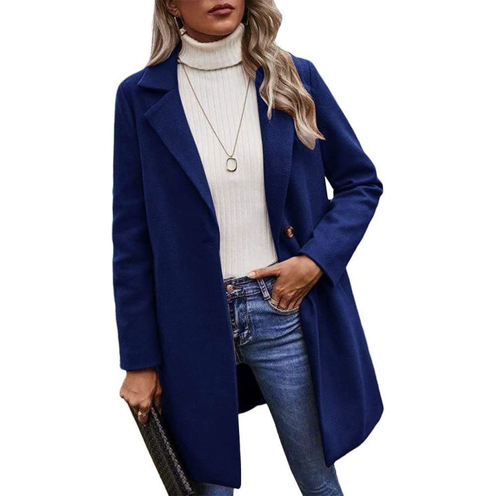 Damen modischer Wollmantel mit elegantem Revers Drune