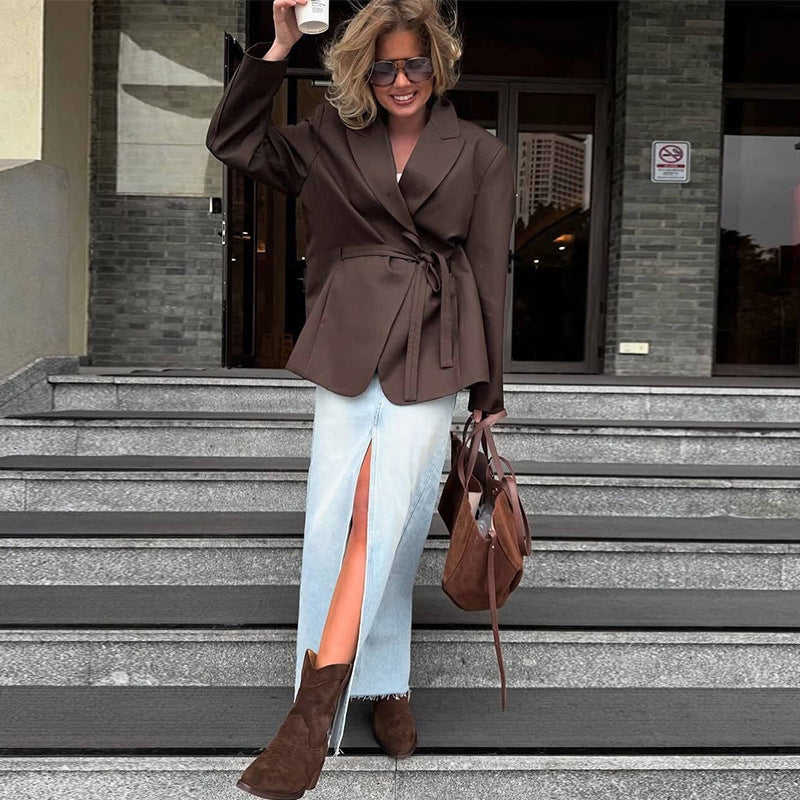 Damen modischer, taillierter Blazer Drune
