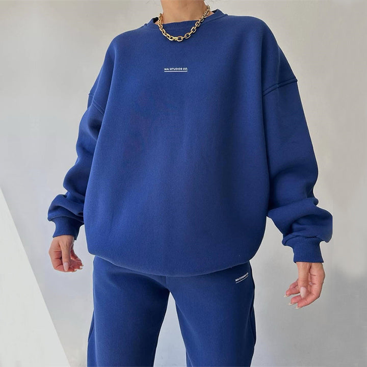 Damen sportliches Sweatset mit lockerem Schnitt Drune