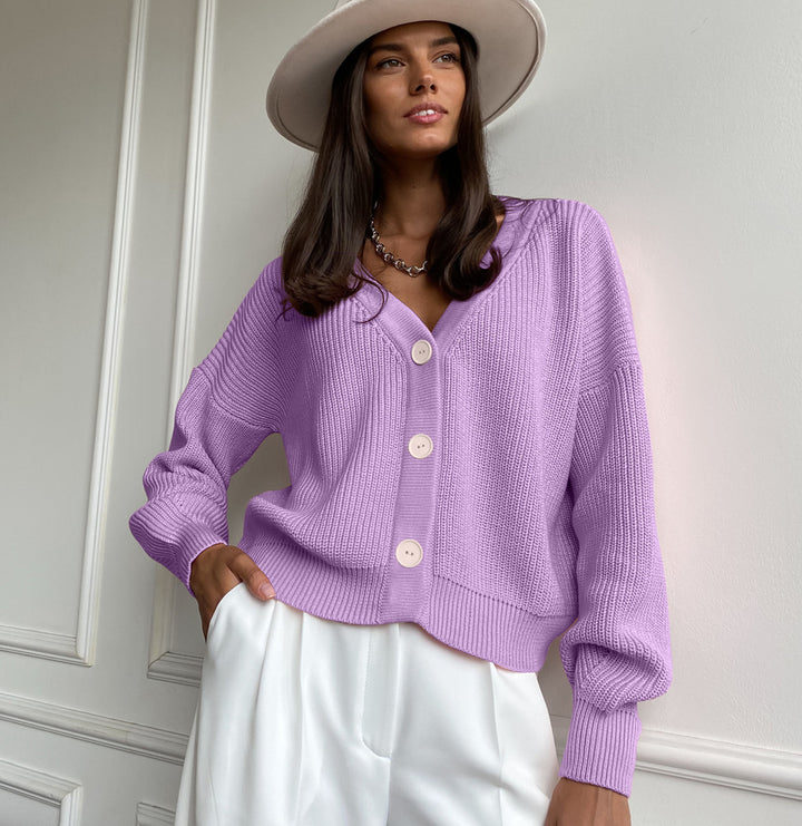 Damen lässiger Strickcardigan Drune