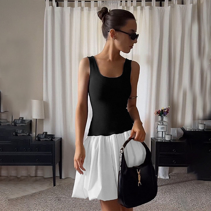 Damen Sportives Mini-Kleid mit lässigem Schnitt und voluminösem Rock Drune