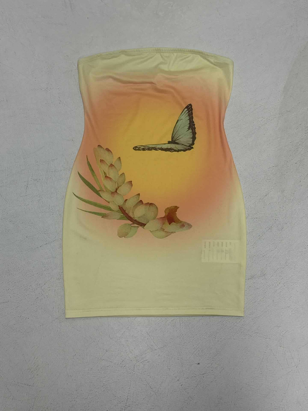 Damen Bandeau-Kleid mit floralem Design und lebendigem Farbverlauf Drune