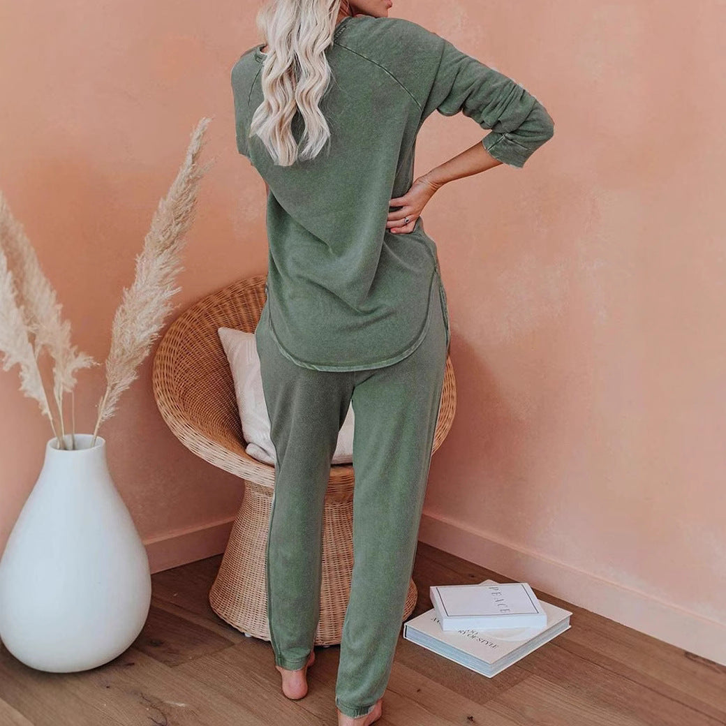 Damen Bequemes Lounge-Set mit schickem Oversized-Pullover und entspannender Hose Drune