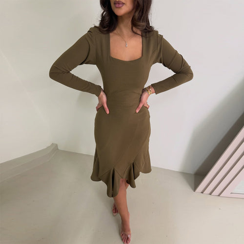 Damen Kleid mit raffiniertem Schnitt Drune