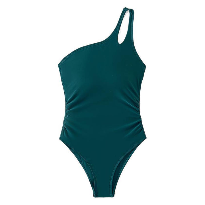 Damen Hochtaillierter Badeanzug mit verstellbaren Schulterträgern und elegantem Rückenausschnitt Drune
