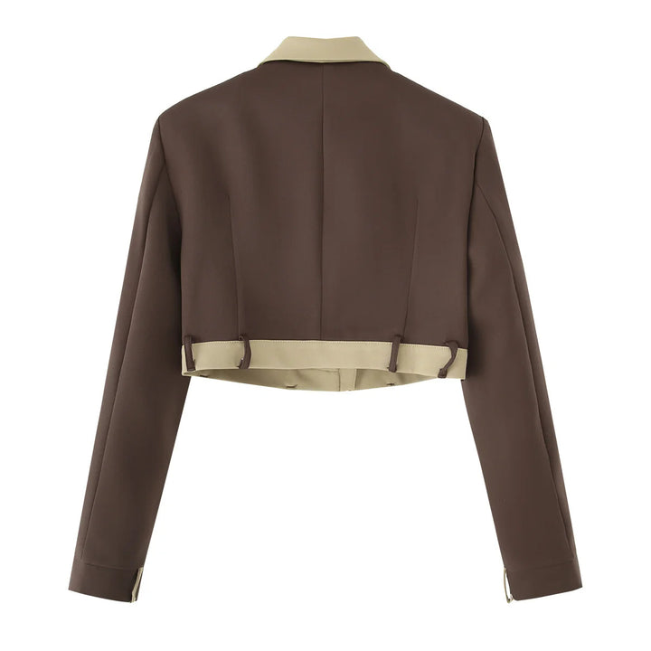 Damen cropped Blazer- und Hosen-Ensemble Drune