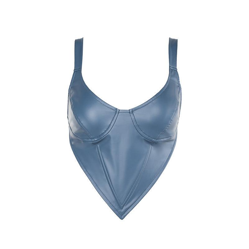 Damen Cropped Bustier mit eleganter V-Form und lässigem Design Drune