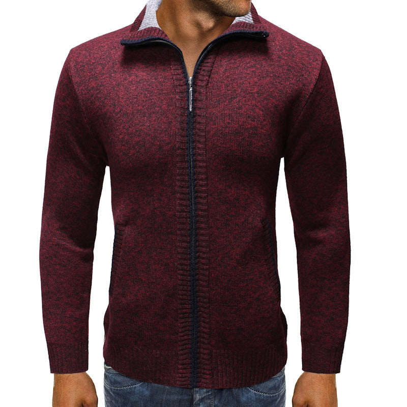 Herren Strickjacke mit Stehkragen und praktischen Taschen Drune