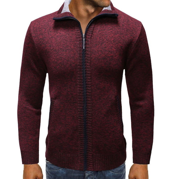 Herren Strickjacke mit Stehkragen und praktischen Taschen Drune