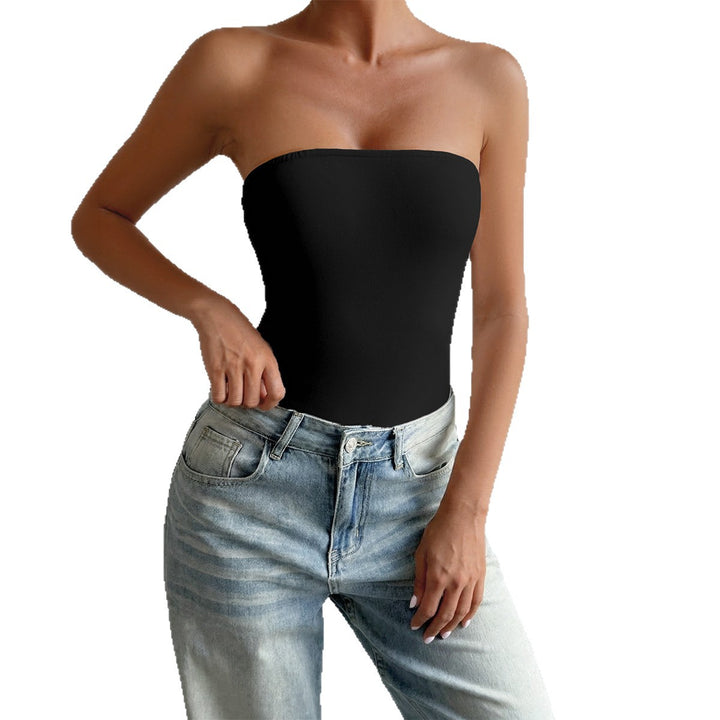 Damen Bandeau-Bodysuit aus elastischem Material mit figurfreundlichem Schnitt Drune