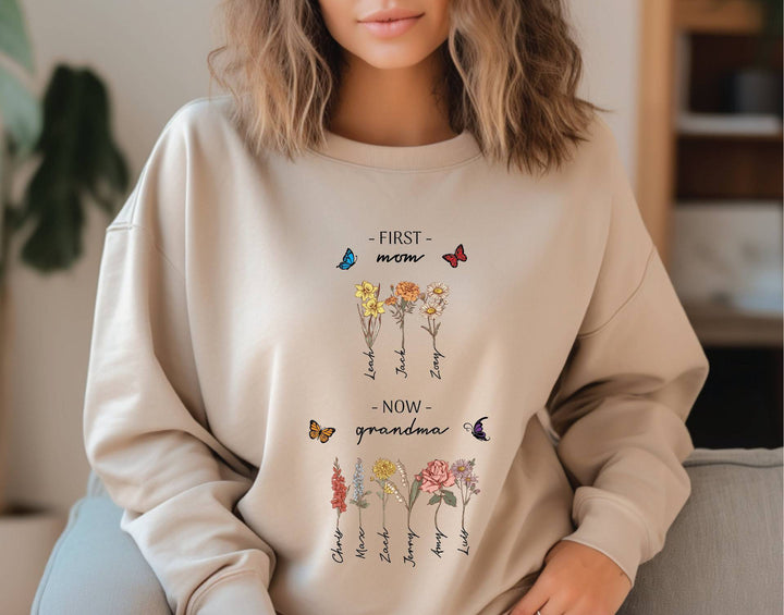 Damen Sweatshirt mit floralem Druck und inspirierendem Schriftzug Drune