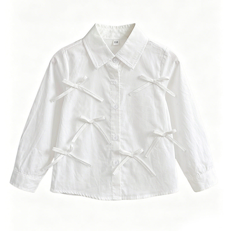 Mädchen Bluse mit liebevollen Schleifendetails Drune
