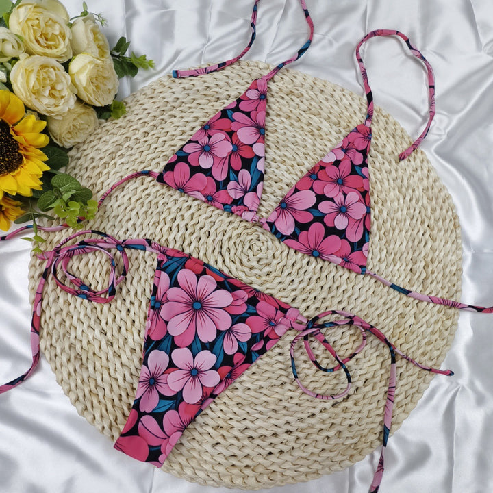 Damen Triangel-Bikini mit verstellbaren Bändern und elegantem minimalistischem Design Drune