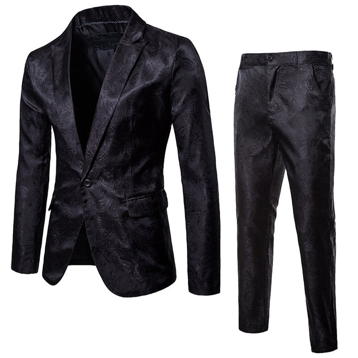 Herren elegantes Anzug-Set mit feinem Paisleymuster Drune