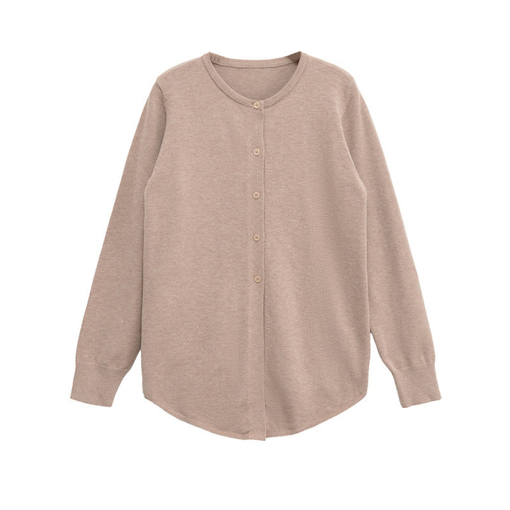 Damen Langarmshirt mit weichem Stoff und eleganter Knopfleiste Drune