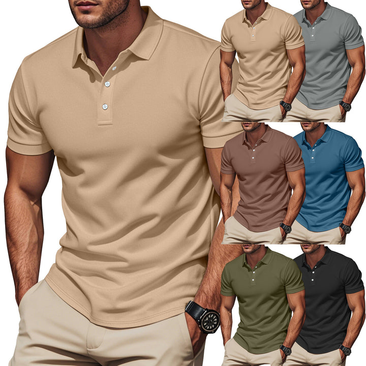 Herren nan Pima-Baumwoll-Polo mit Kentkragen, schmaler Silhouette und verstärkter Knopfleiste Drune