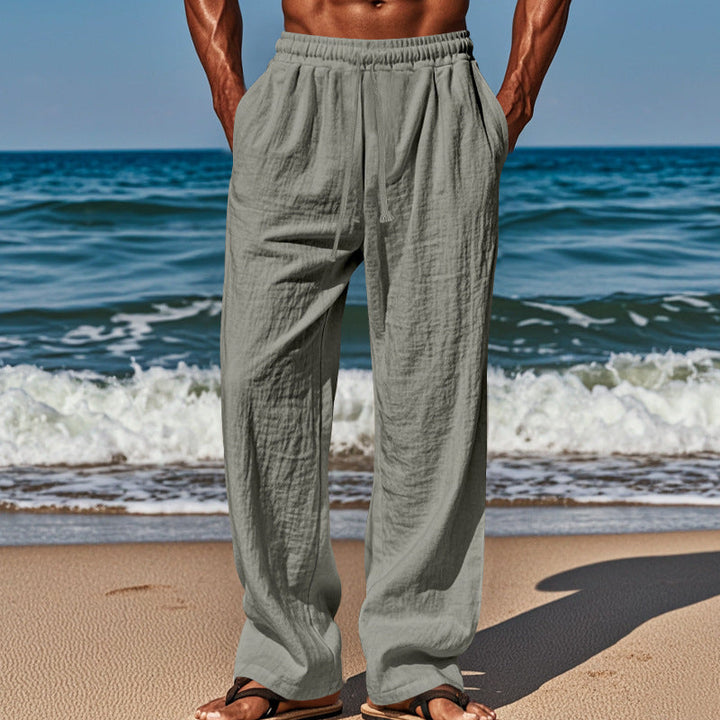 Herren Lässige Strandhose mit elastischem Bund und praktischen Seitentaschen Drune