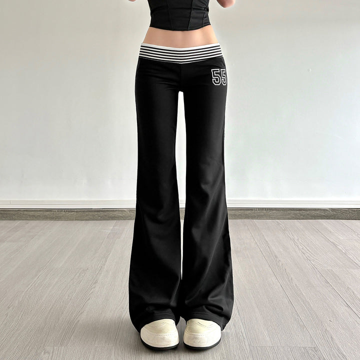 Damen Flared Jogginghose mit seitlichen Streifen Drune