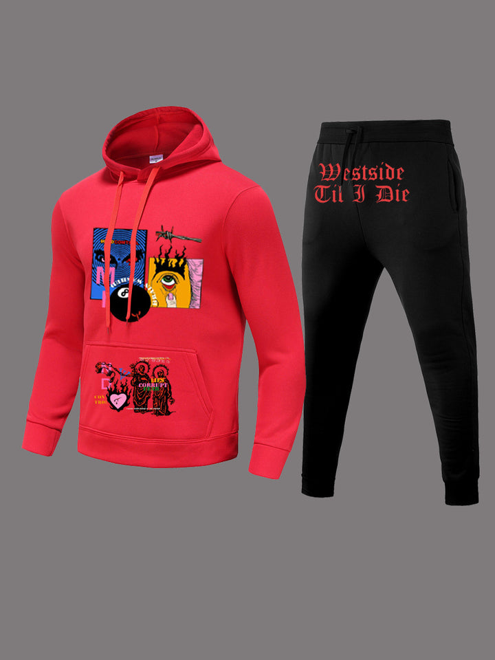 Damen Hoodie und Jogginghose Set mit einzigartigem Grafikinspiration Drune