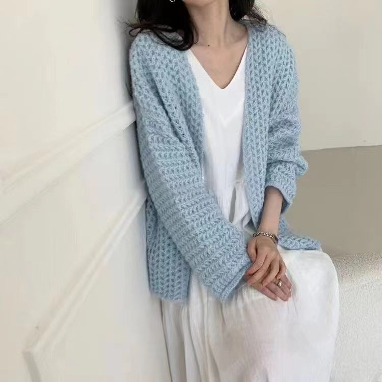 Damen Grobstrick Cardigan Drune