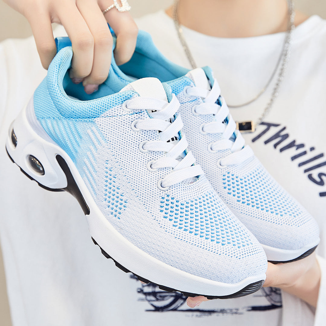 Damen nan atmungsaktive Strick-Sneaker mit Luftpolstersohle und gepolstertem Knöchelabschluss Drune