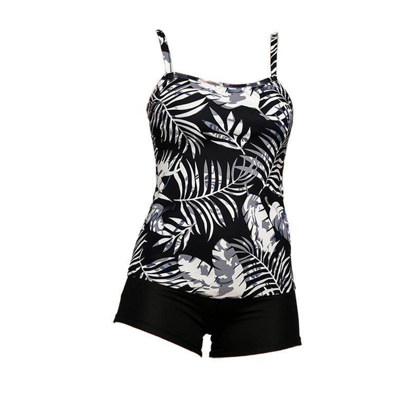 Damen Tankini-Set mit floralem Oberteil und komfortablen Shorts Drune