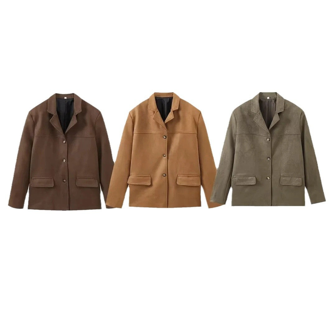 Damen Casual Blazerjacke aus hochwertigem Material Drune