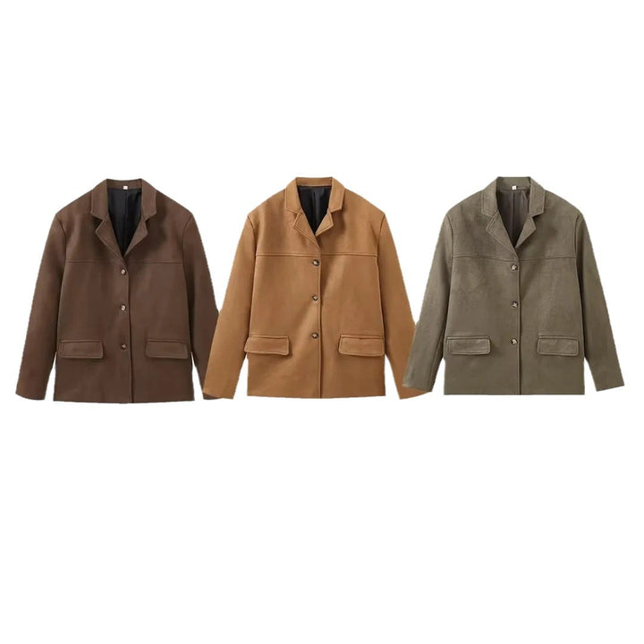 Damen Casual Blazerjacke aus hochwertigem Material Drune