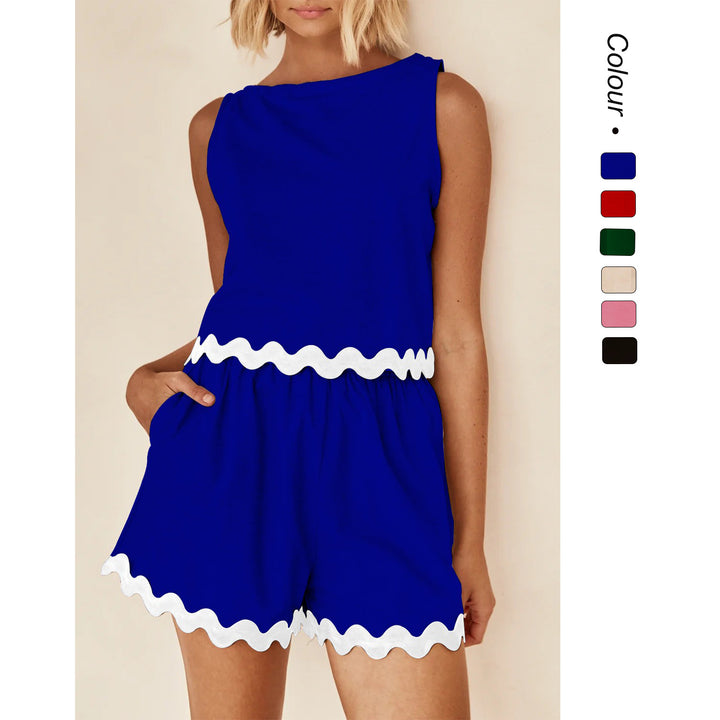 Damen Zweiteiler Set mit schickem Top und luftigen Shorts Drune