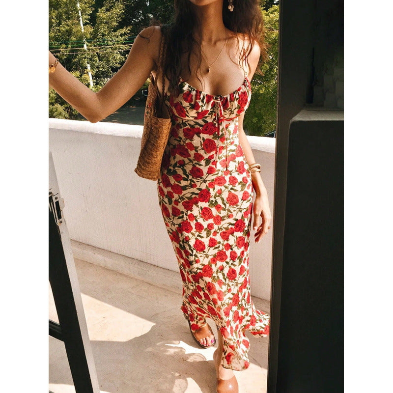 Damen Midi-Kleid mit floralen Details und zauberhaftem Schnitt Drune