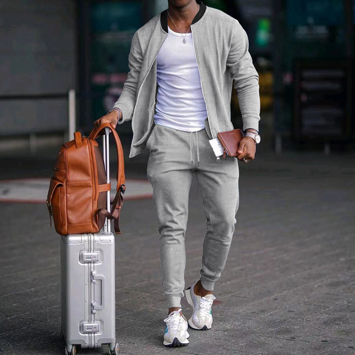 Herren Sportliches Freizeit-Set aus atmungsaktivem Material mit Reißverschluss und praktischen Taschen Drune