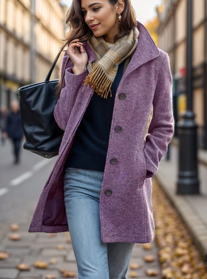 Damen elegante Wollmantel Drune