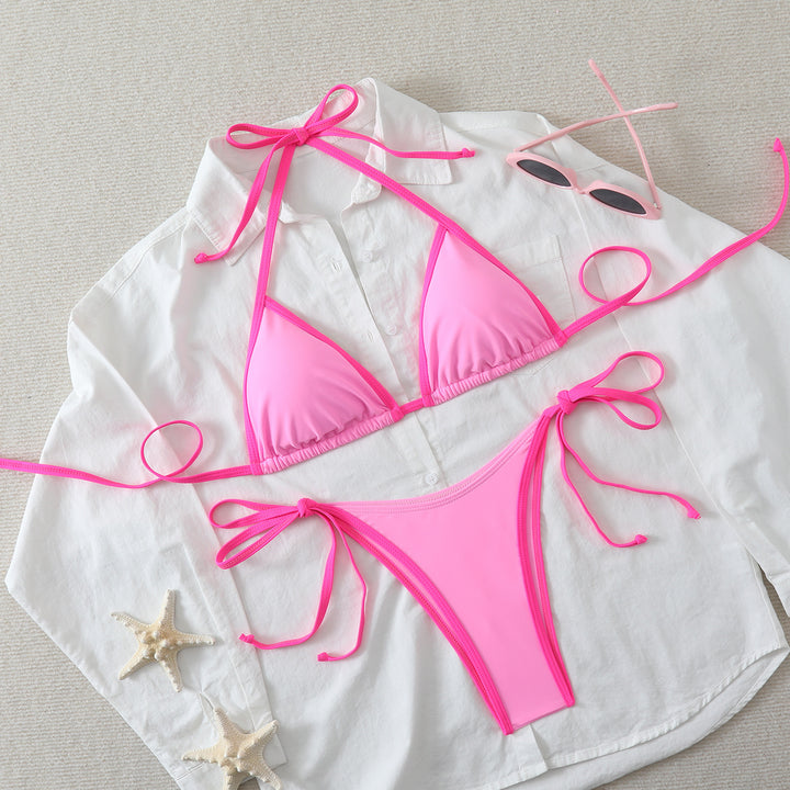 Damen Triangel-Bikini mit eleganten Schleifen Drune