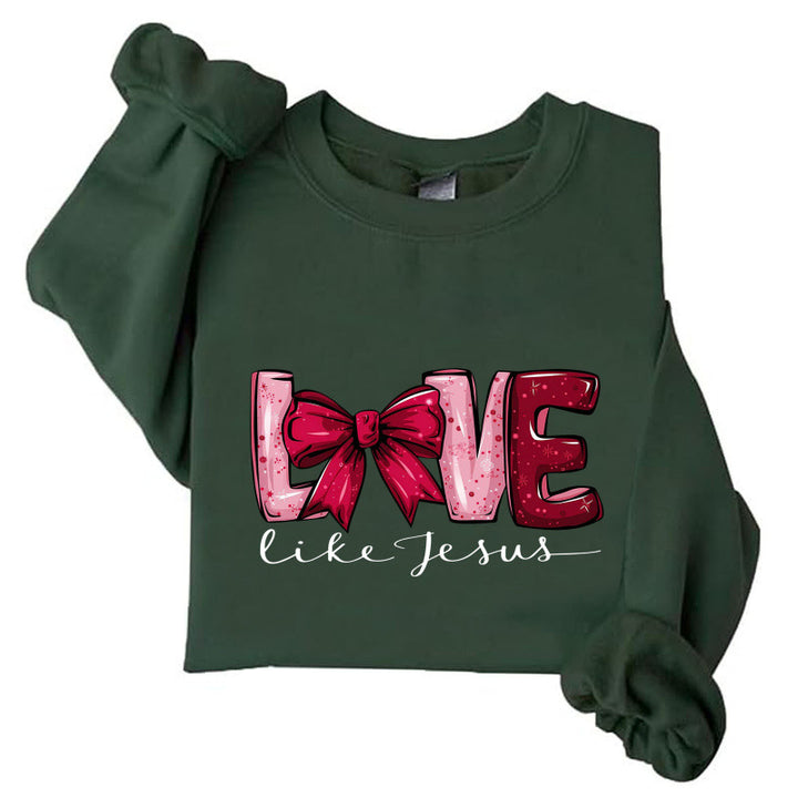 Damen Sweatshirt mit kreativem Herzmotiv und verspieltem Aufdruck Drune