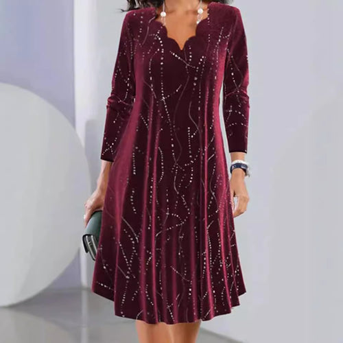 Damen Elegantes Partykleid mit funkelnden Akzenten Drune