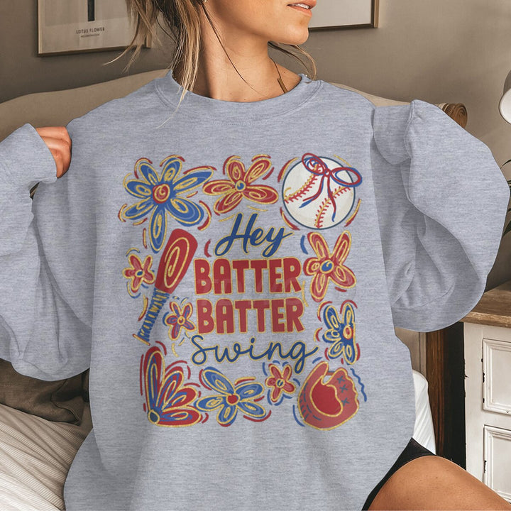 Damen Sweatshirt mit kreativem Baseball-Motiv und lässigem Schnitt Drune