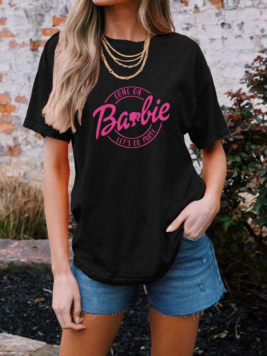 Frauen Grafik Party T-Shirt Drune