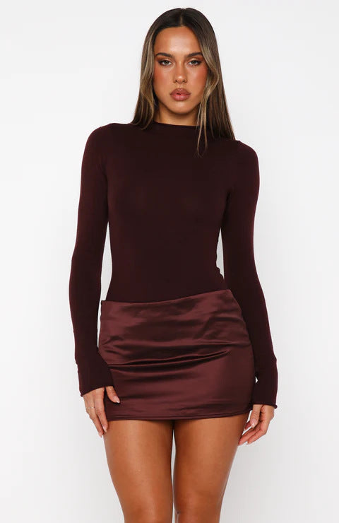 Damen Langarmshirt mit elegantem Schnitt und figurbetontem Design Drune