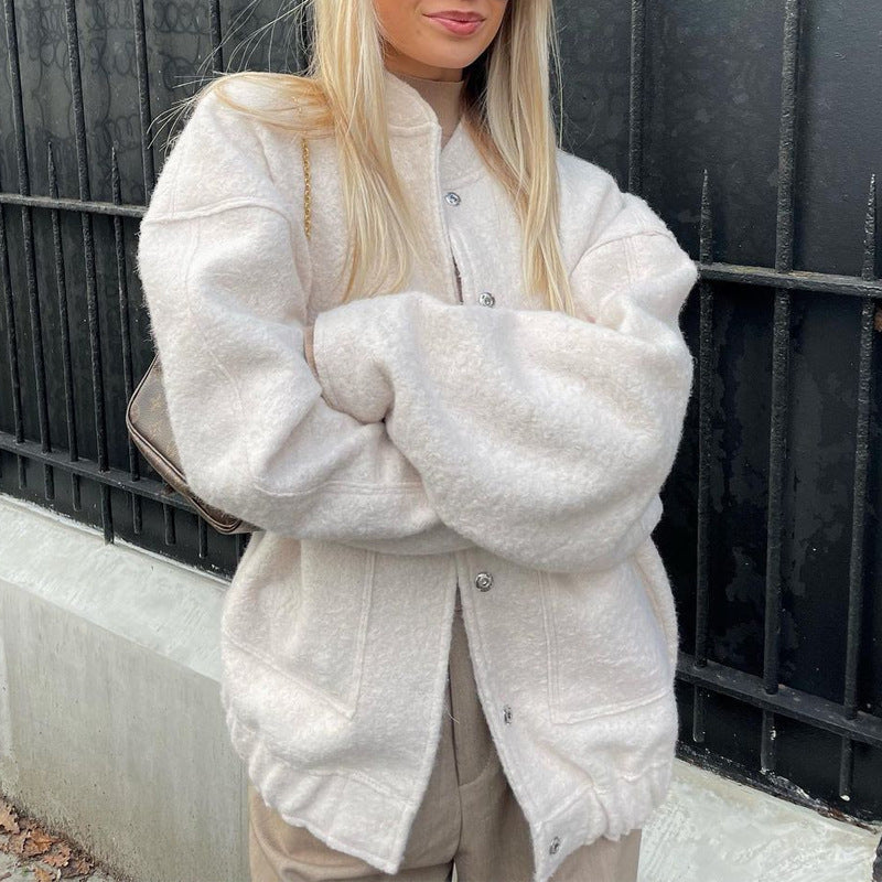 Damen elegante Strickjacke mit offenem Schnitt und lässiger Passform Drune