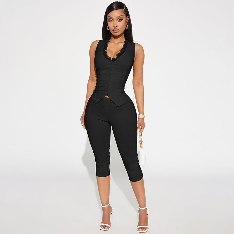Damen Shaping Jumpsuit mit elegantem Spitzenoberteil Drune