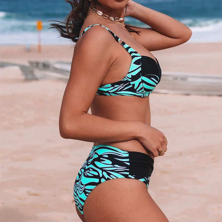 Damen Bikini mit modischem Tierprint und bequemer Passform Drune