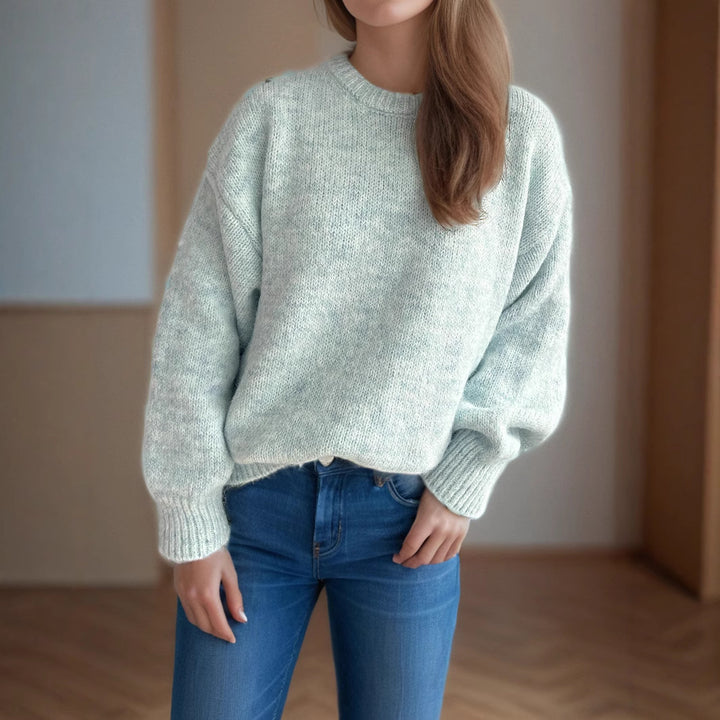 Damen lässiger Oversize-Pullover mit strukturiertem Maschenmuster Drune