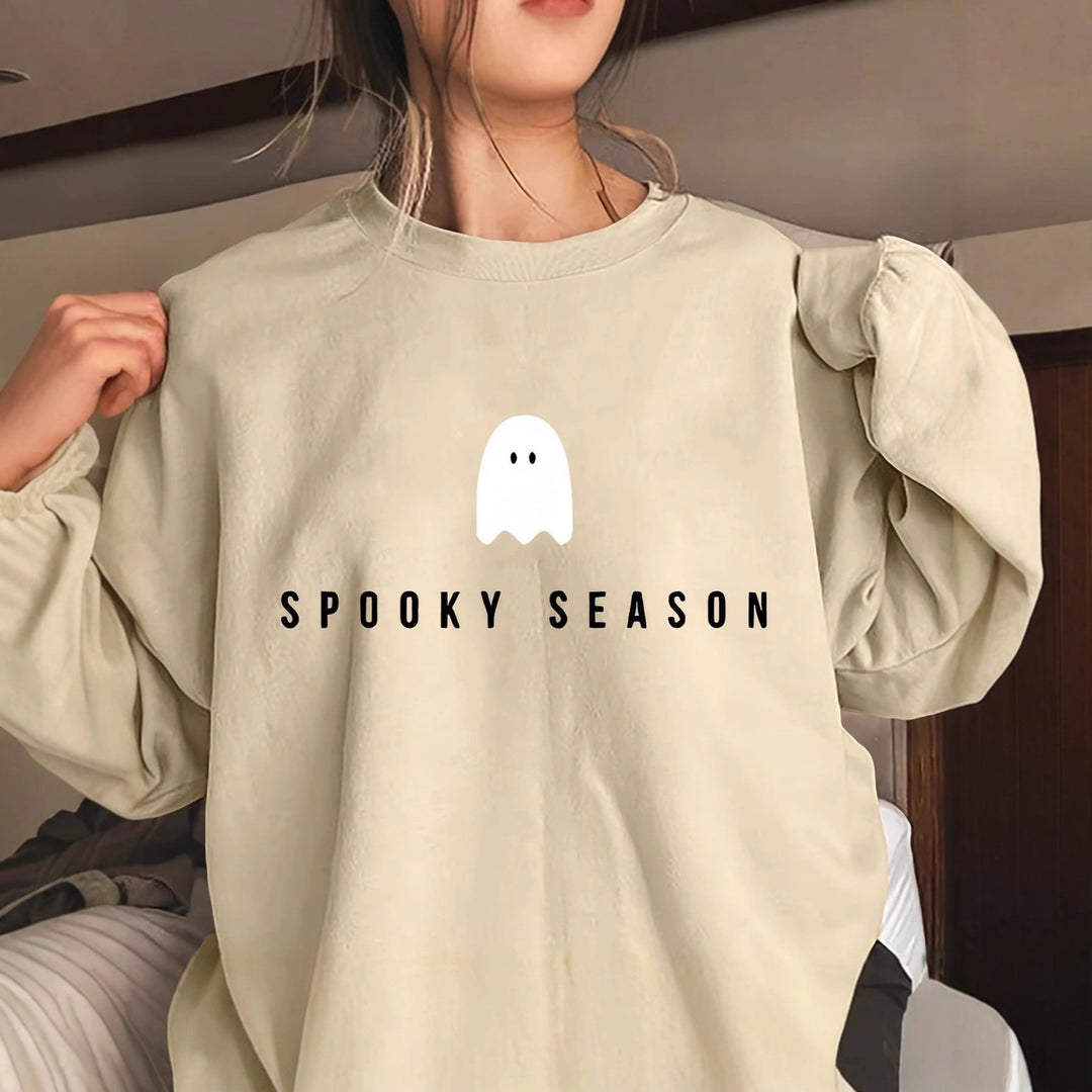 Damen Sweatshirt mit lustigem Gespenster-Motiv und weitem Schnitt Drune