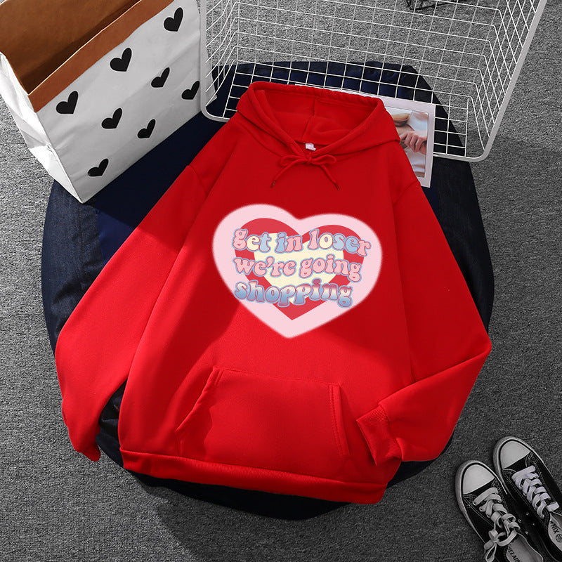 Damen Kuscheliger Kapuzenpullover mit kreativem Grafikdesign Drune