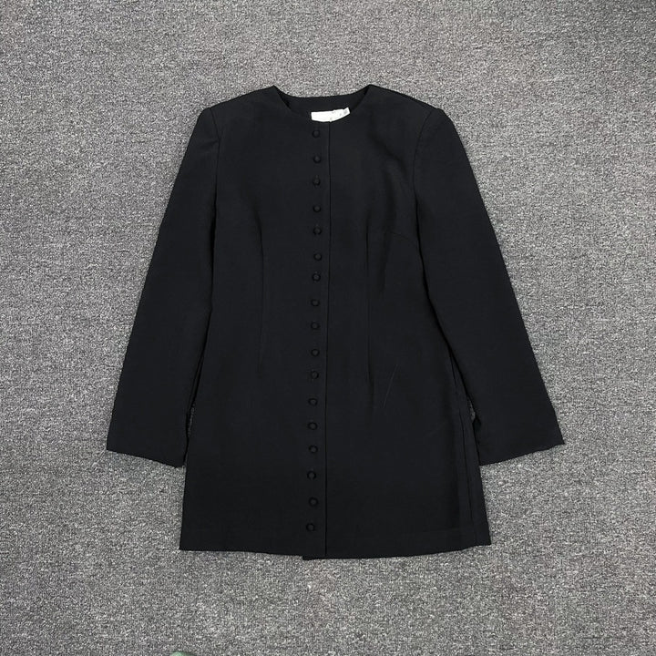 Damen eleganter Blazer mit Knopfleiste und minimalistischer Silhouette Drune